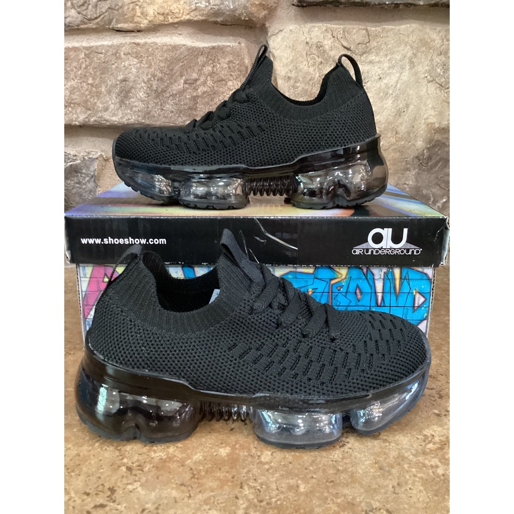 Air Underground Miller 2 Fade Kids Toddler Size 6 Black Knit Sneakers New